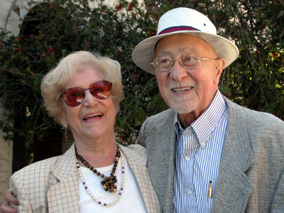Kathy and Frank Architetto on his birthday, in Santa Barbara