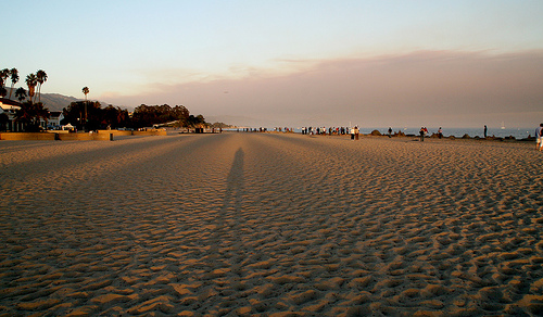 Day Fire from beach in Santa Barbara