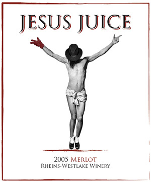 Jesus Juice wine label