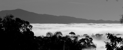 Santa Barbara Sunrise over clouds