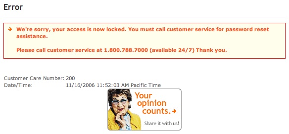 Bank error
